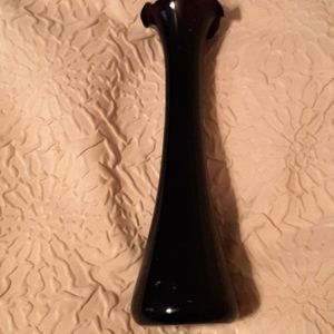 Black amethyst bud vase